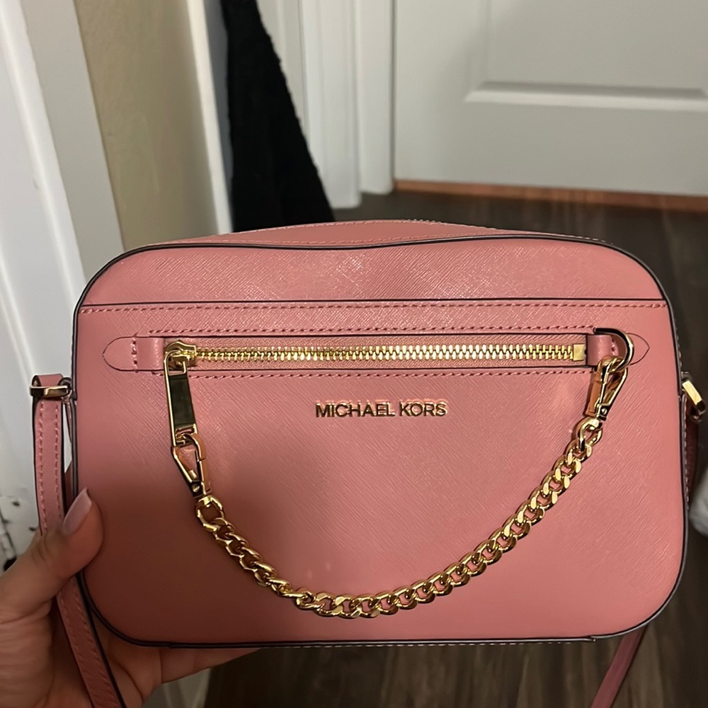 Michael Kors Jet Set Large Saffiano Leather Crossbody Bag